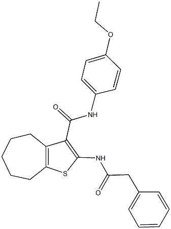 N-(4-ethoxyphenyl)-2-[(phenylacetyl)amino]-5,6,7,8-tetrahydro-4H-cyclohepta[b]thiophene-3-carboxamide Structure