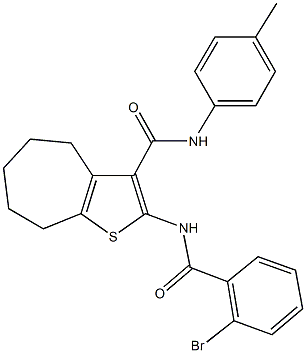 2-[(2-bromobenzoyl)amino]-N-(4-methylphenyl)-5,6,7,8-tetrahydro-4H-cyclohepta[b]thiophene-3-carboxamide|