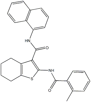 2-[(2-methylbenzoyl)amino]-N-(1-naphthyl)-4,5,6,7-tetrahydro-1-benzothiophene-3-carboxamide Structure