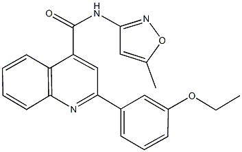 2-(3-ethoxyphenyl)-N-(5-methyl-3-isoxazolyl)-4-quinolinecarboxamide 化学構造式