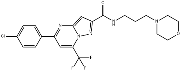 312953-24-5 5-(4-chlorophenyl)-N-[3-(4-morpholinyl)propyl]-7-(trifluoromethyl)pyrazolo[1,5-a]pyrimidine-2-carboxamide