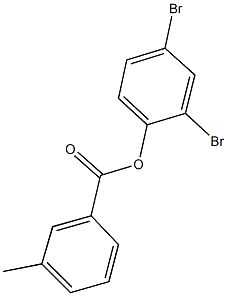 2,4-dibromophenyl 3-methylbenzoate 结构式