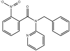 N-benzyl-2-nitro-N-(2-pyridinyl)benzamide 化学構造式