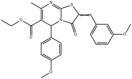 313068-33-6 ethyl 2-(3-methoxybenzylidene)-5-(4-methoxyphenyl)-7-methyl-3-oxo-2,3-dihydro-5H-[1,3]thiazolo[3,2-a]pyrimidine-6-carboxylate