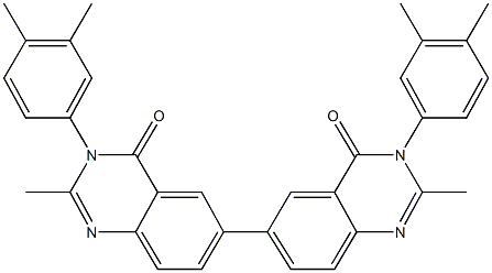 3,3'-bis(3,4-dimethylphenyl)-2,2'-dimethyl-4,4'(3H,3'H)-dioxo-6,6'-biquinazoline,313068-99-4,结构式