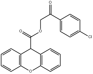2-(4-chlorophenyl)-2-oxoethyl 9H-xanthene-9-carboxylate,313069-35-1,结构式