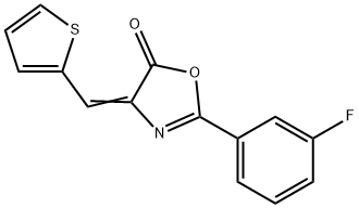 2-(3-fluorophenyl)-4-(2-thienylmethylene)-1,3-oxazol-5(4H)-one Structure