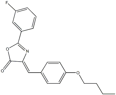 4-(4-butoxybenzylidene)-2-(3-fluorophenyl)-1,3-oxazol-5(4H)-one Structure