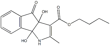 butyl 3a,8b-dihydroxy-2-methyl-4-oxo-1,3a,4,8b-tetrahydroindeno[1,2-b]pyrrole-3-carboxylate 结构式