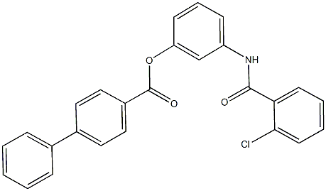3-[(2-chlorobenzoyl)amino]phenyl [1,1'-biphenyl]-4-carboxylate 结构式
