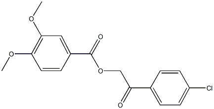2-(4-chlorophenyl)-2-oxoethyl 3,4-dimethoxybenzoate,313225-85-3,结构式