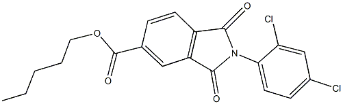 pentyl 2-(2,4-dichlorophenyl)-1,3-dioxoisoindoline-5-carboxylate Structure