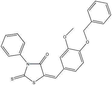 313231-27-5 5-[4-(benzyloxy)-3-methoxybenzylidene]-3-phenyl-2-thioxo-1,3-thiazolidin-4-one