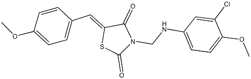 3-[(3-chloro-4-methoxyanilino)methyl]-5-(4-methoxybenzylidene)-1,3-thiazolidine-2,4-dione|