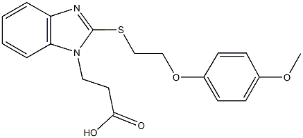 3-(2-{[2-(4-methoxyphenoxy)ethyl]sulfanyl}-1H-benzimidazol-1-yl)propanoic acid|