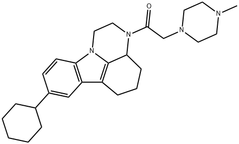 8-cyclohexyl-3-[(4-methyl-1-piperazinyl)acetyl]-2,3,3a,4,5,6-hexahydro-1H-pyrazino[3,2,1-jk]carbazole|