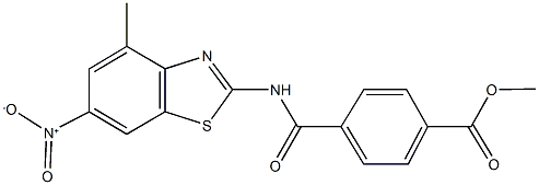 methyl 4-[({6-nitro-4-methyl-1,3-benzothiazol-2-yl}amino)carbonyl]benzoate,313238-88-9,结构式