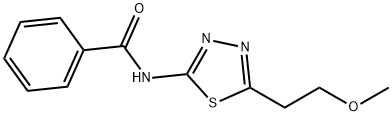 N-[5-(2-methoxyethyl)-1,3,4-thiadiazol-2-yl]benzamide 化学構造式