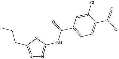 3-chloro-4-nitro-N-(5-propyl-1,3,4-thiadiazol-2-yl)benzamide,313239-69-9,结构式