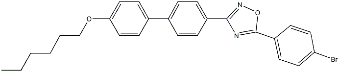 4'-[5-(4-bromophenyl)-1,2,4-oxadiazol-3-yl][1,1'-biphenyl]-4-yl hexyl ether 化学構造式