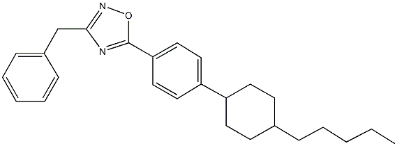 3-benzyl-5-[4-(4-pentylcyclohexyl)phenyl]-1,2,4-oxadiazole 化学構造式