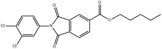 pentyl 2-(3,4-dichlorophenyl)-1,3-dioxo-5-isoindolinecarboxylate Structure