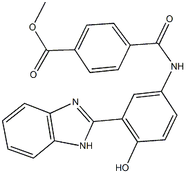 methyl 4-{[3-(1H-benzimidazol-2-yl)-4-hydroxyanilino]carbonyl}benzoate Structure