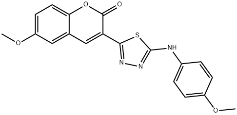 313243-02-6 6-methoxy-3-[5-(4-methoxyanilino)-1,3,4-thiadiazol-2-yl]-2H-chromen-2-one