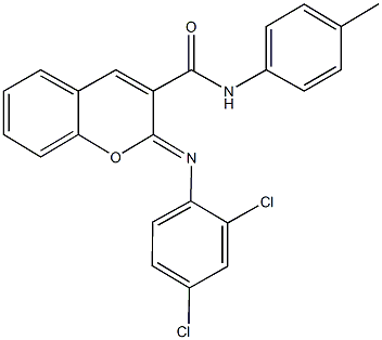 2-[(2,4-dichlorophenyl)imino]-N-(4-methylphenyl)-2H-chromene-3-carboxamide Struktur