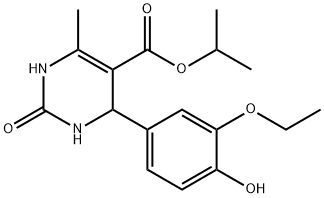 isopropyl 4-(3-ethoxy-4-hydroxyphenyl)-6-methyl-2-oxo-1,2,3,4-tetrahydro-5-pyrimidinecarboxylate Struktur