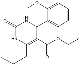 ethyl 4-(2-methoxyphenyl)-2-oxo-6-propyl-1,2,3,4-tetrahydro-5-pyrimidinecarboxylate 化学構造式