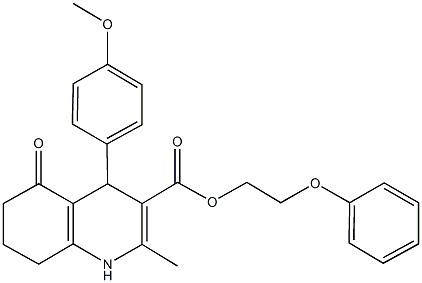 313244-68-7 2-phenoxyethyl 4-(4-methoxyphenyl)-2-methyl-5-oxo-1,4,5,6,7,8-hexahydro-3-quinolinecarboxylate