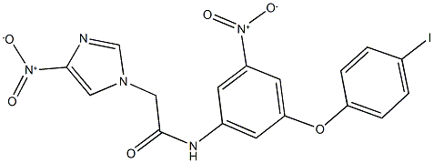 2-{4-nitro-1H-imidazol-1-yl}-N-[3-nitro-5-(4-iodophenoxy)phenyl]acetamide,313246-06-9,结构式
