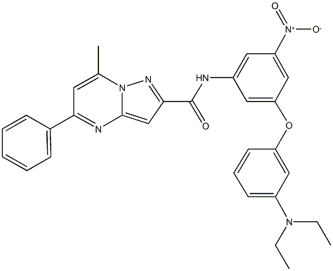 313246-91-2 N-{3-[3-(diethylamino)phenoxy]-5-nitrophenyl}-7-methyl-5-phenylpyrazolo[1,5-a]pyrimidine-2-carboxamide