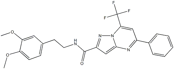 N-[2-(3,4-dimethoxyphenyl)ethyl]-5-phenyl-7-(trifluoromethyl)pyrazolo[1,5-a]pyrimidine-2-carboxamide Structure