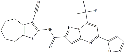 N-(3-cyano-5,6,7,8-tetrahydro-4H-cyclohepta[b]thien-2-yl)-5-(2-furyl)-7-(trifluoromethyl)pyrazolo[1,5-a]pyrimidine-2-carboxamide|