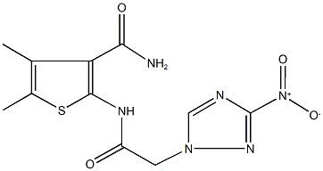 2-[({3-nitro-1H-1,2,4-triazol-1-yl}acetyl)amino]-4,5-dimethyl-3-thiophenecarboxamide|