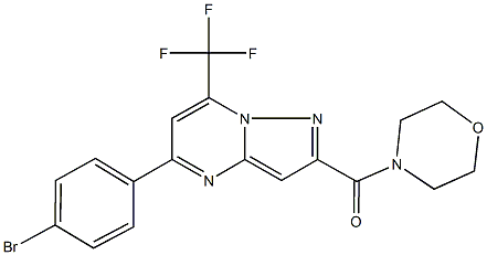 5-(4-bromophenyl)-2-(4-morpholinylcarbonyl)-7-(trifluoromethyl)pyrazolo[1,5-a]pyrimidine Structure