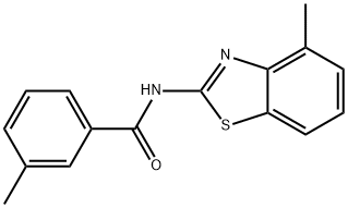 3-methyl-N-(4-methyl-1,3-benzothiazol-2-yl)benzamide Structure