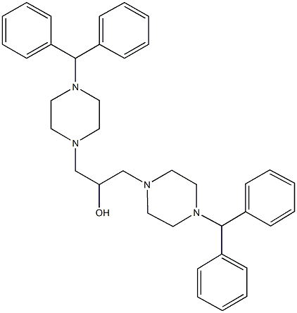 1,3-bis(4-benzhydryl-1-piperazinyl)-2-propanol Structure