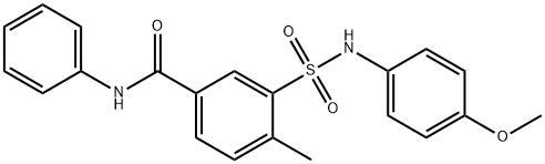 3-[(4-methoxyanilino)sulfonyl]-4-methyl-N-phenylbenzamide 化学構造式