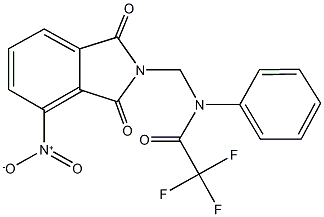 2,2,2-trifluoro-N-({4-nitro-1,3-dioxo-1,3-dihydro-2H-isoindol-2-yl}methyl)-N-phenylacetamide|