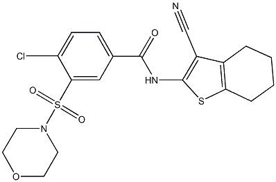 313260-82-1 4-chloro-N-(3-cyano-4,5,6,7-tetrahydro-1-benzothien-2-yl)-3-(4-morpholinylsulfonyl)benzamide