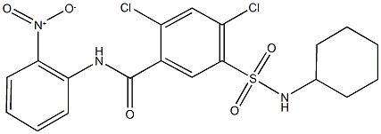 2,4-dichloro-5-[(cyclohexylamino)sulfonyl]-N-{2-nitrophenyl}benzamide Structure