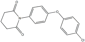 1-[4-(4-chlorophenoxy)phenyl]-2,6-piperidinedione Struktur