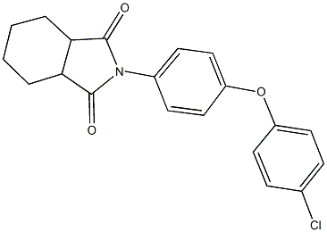 2-[4-(4-chlorophenoxy)phenyl]hexahydro-1H-isoindole-1,3(2H)-dione Struktur