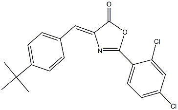 4-(4-tert-butylbenzylidene)-2-(2,4-dichlorophenyl)-1,3-oxazol-5(4H)-one Structure