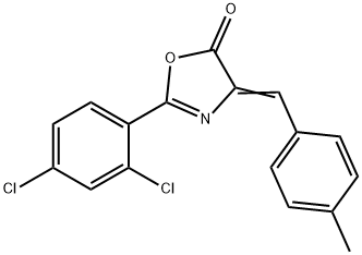 2-(2,4-dichlorophenyl)-4-(4-methylbenzylidene)-1,3-oxazol-5(4H)-one Structure