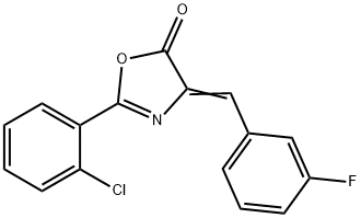 2-(2-chlorophenyl)-4-(3-fluorobenzylidene)-1,3-oxazol-5(4H)-one Structure