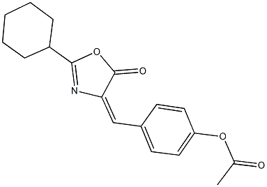 4-[(2-cyclohexyl-5-oxo-1,3-oxazol-4(5H)-ylidene)methyl]phenyl acetate|